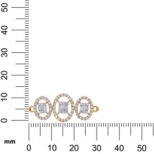 GLEAMORA ENTERPRISE Yellow Gold Lab Grown Diamond Fancy Round Brilliant Cut Classic Floral 18K Women's <b>Bangle</b> <b>Bracelet</b> - Product Image 4