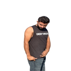 Precio barato de fábrica Logotipo personalizado Muscle Fit Plain Tank Tops Sin mangas Entrenamiento 100% Algodón Hombres camiseta sin mangas - Product Image 3