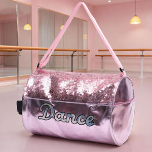 Bolsa Deportiva Brillante 2026 con Lentejuelas Rosas y Estampado de Purpurina para Gimnasia, Atletismo, Equipos de Baile Infantiles, LOGO de Equipo de Baile - Product Image 3