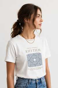 เสื้อยืดผู้หญิงฤดูร้อน สีกรมท่า ผ้าฝ้ายนุ่ม สวมใส่สบาย แขนสั้น ระบายอากาศได้ดี คุณภาพสูง ปรับแต่งได้ แฟชั่นเสื้อผ้า คอกลม - Product Image 2