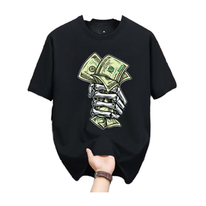 เสื้อยืดคุณภาพสูงแบบเรียบ ไม่มีลาย พิมพ์ลายกราฟิกได้ตามต้องการ ผ้าฝ้ายเนื้อหนา 200 GSM ทรงปกติ ระบายอากาศได้ดี - Product Image 4