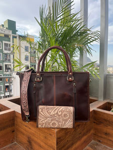 Sacs à main en cuir repoussé pour femmes sacs de créateur sacs à main portefeuilles portefeuille en cuir sculpté femmes sac et portefeuille ensemble combiné - Product Image 5