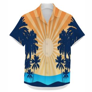 High Quality Sublimation <b>Shirts</b> Hawaiian <b>Men's</b> Breathable Summer Short Sleeve <b>T</b>-<b>shirts</b> Beach Holiday <b>Shirt</b> - Product Image 4
