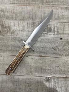 Couteau d'extérieur artisanal à lame en acier D2, manche en corne de cerf avec étui en cuir, couteau personnalisé - Product Image 6