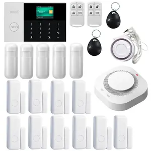 433MHZ LCD Touch Keyboard Wireless WIFI GSM RFID Home Burglar Security Alarm System Sensor