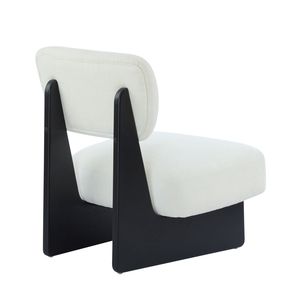 Juego de 2 chaise longues modernas de color beige, estilo minimalista, con base de madera resistente, acabado en negro y tapicería de poliéster - Product Image 5