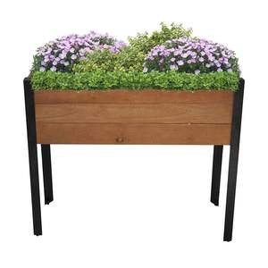 Jardinière rectangulaire en bois enduite de poudre du fabricant vietnamien Pots de fleurs de jardin intérieur/extérieur pour la maison - Product Image 1