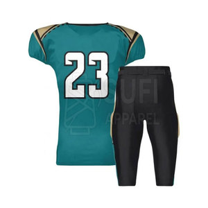 Uniforme de football américain de qualité professionnelle comprenant un maillot et un short, fabriqué en polyester 100 %, séchage rapide, respirant, léger - Product Image 2
