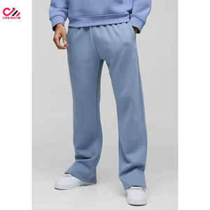 <b>Men</b> Baggy <b>Trousers</b> Loose Fit Sweatpants Streetwear Wide Leg 100% Cotton Fleece Lining <b>Elastic</b> Waist Custom Printing - Product Image 4