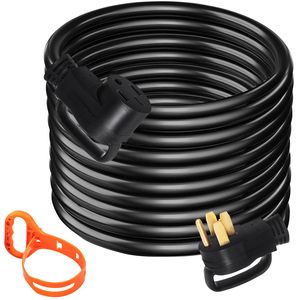 Cable de Extensión para RV de Alta Resistencia de 30 pies y 50 Amperios, 125/250V, con Conector Moldeado y Asas - Product Image 6