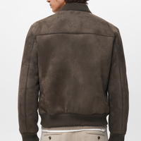 Blouson Bomber Polaire Homme ROLEIN SPORTS avec Fermeture Éclair, Col Montant, Style Décontracté, Couleur Unie, Coupe Classique, Logo Avant, Service OEM
