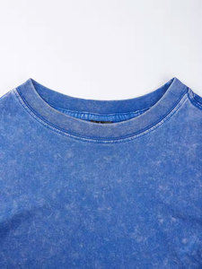 Summer Diamond Cotton Washed T-Shirts Women <b>Crop</b> <b>Tops</b> Casual Street O-Neck Short Sleeve Tees Vintage Womans Clothes - Product Image 6