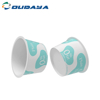 220ml 7,4 oz personalización plástico IML impresión inyección contenedor yogur helado fruta puré taza con tapa cuchara