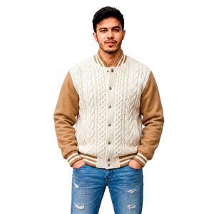 Veste universitaire personnalisée avec appliqué en feutre, fabricant de vêtements de rue Letterman, fournisseur de vêtements en gros à marque privée - Product Image 5