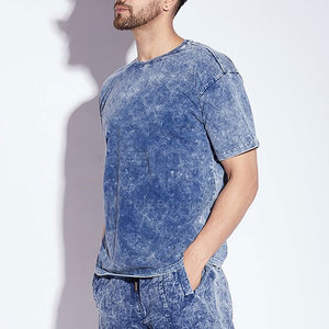 Camiseta con diseño moderno y lavado ácido para hombre, estilo elegante, suave, 100% algodón, ropa informal de calle, comodidad para el día a día - Product Image 5