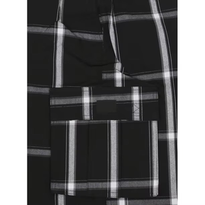 Pyjama court pour homme en coton tissé à carreaux, vente chaude - Product Image 4