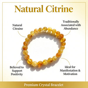 Natural Citrine 8mm Round Gemstone Stretch <b>Beaded</b> <b>Bracelet</b> Women's Trendy Third Party Certified Wholesale Supply - Product Image 5