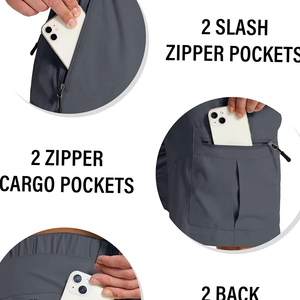 Shorts cargo de randonnée pour hommes, légers, à séchage rapide, en tissu extensible, hydrofuges, pour activités de plein air, vente en gros - Product Image 3