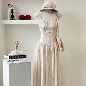Vestido Largo Maxi Corsé con Estampado Floral, Transpirable y Ecológico para Mujer, Estilo Vintage sin Mangas, Verano, 100% Poliéster, Corte en A, Cintura Alta - Product Image 5