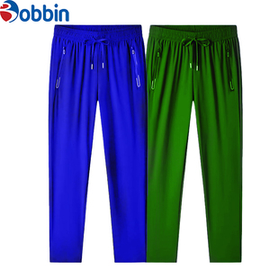 กางเกงผู้ชายสไตล์โดดเด่น ใส่สบาย กางเกงลำลองทรงตรงสีพื้น น้ำหนักเบา เหมาะสำหรับฤดูร้อน มีไซส์พลัส เอวกลาง - Product Image 1