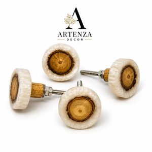 Poignée de meuble moderne réglable en résine ronde pour tiroirs de cuisine et armoires - Product Image 1