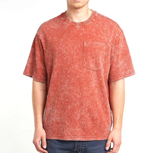 Camiseta Vintage Personalizada con Logotipo OEM 100% Algodón para Hombre, Lavado Ácido, Nuevo Diseño, Camisetas Personalizadas para Hombre con Lavado Ácido - Product Image 5