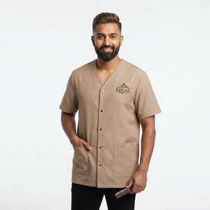 Blouse de Barbier Imperméable à Fermeture Éclair, Blouse de Salon à Manches Longues - Product Image 6