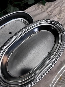 Vintage Oneida Silver Plated Butter Dish, lid and glass insert - Product Image 6
