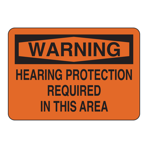 Brady Warning Hearing <b>Protection</b> Required <b>Floor</b> Sign for Industrial Work Areas - Product Image 1