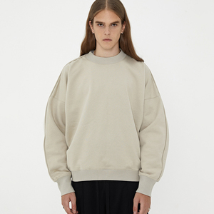 Sweat-shirt oversize à col rond pour femme, couleur unie, manches longues, coupe ample, streetwear pour l'automne et l'hiver - Product Image 1