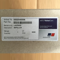 Pièce de rechange authentique pour moteur diesel marin Detroit Diesel MTU, pièces MTU396, turbine en laiton 5502040906, neuve, testée à 100 %.