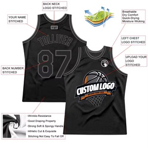 Camiseta de Baloncesto Personalizada de Alta Calidad con Logotipo Bordado, Último Diseño, Impresión Sublimada, Venta al Por Mayor - Product Image 2