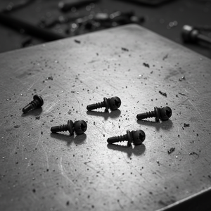 Tornillos de Anclaje para Concreto PDC de Alta Resistencia con Cabeza Plana - Acero al Carbono con Recubrimiento Negro, Accionamiento Phillips, Grado 4.8 6.8, Rosca Estándar 6.8 - Product Image 1