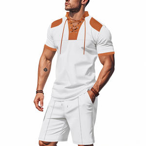 Costume décontracté d'été 2025 pour homme, coupe ample, avec fermeture éclair et manches courtes - Product Image 3