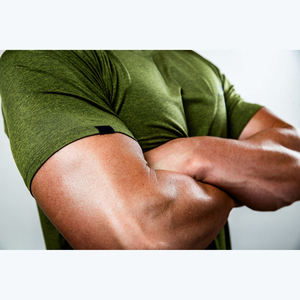 Custom Logo Mens Eco-Friendly V-Neck Gym Fitness <b>T</b>-<b>Shirt</b> Lightweight Breathable 100% Cotton/<b>Polyester</b> Sports Training Tee - Product Image 3