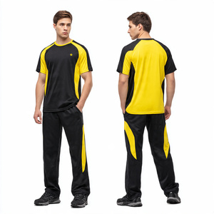 High Quality T Shirts Tracksuit Men Jogging Wear Tee Shirts <b>Jogger</b> Trouser Two Piece Short Sleeve Tee Shirts Tracksuit - Product Image 4