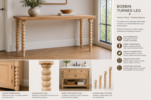 Elegant Unfinished Solid Wood <b>Table</b> Legs Custom Wood Columns <b>Dining</b> Coffee <b>Tables</b> Modern Style Heavy Duty Outdoor Hospital - Product Image 4