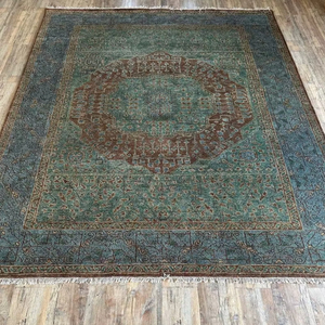 Tapis Oushak en laine nouée à la main de super qualité, grand tapis rectangulaire de luxe pour l'intérieur de la maison, haut abstrait pour le sol de la salle de prière - Product Image 1