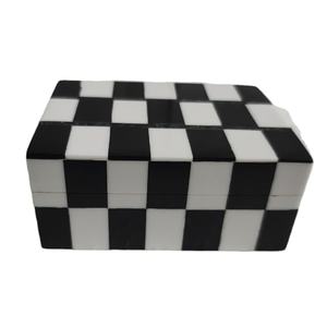 กล่องเรซินฝังกระดูกสีดำและสีขาวทำด้วยมือกล่องเครื่องประดับตกแต่งงานฝีมือไม้สำหรับป้ายติดผนังและกล่องไม้ - Product Image 6