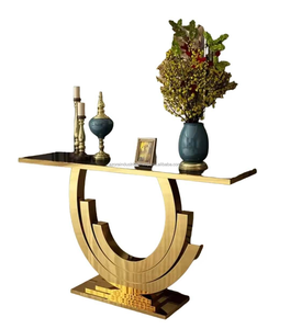 Mesa de metal de la mejor calidad, muebles modernos, mesa consola recién llegada, mesa auxiliar con acabado dorado de Azora Industries - Product Image 6