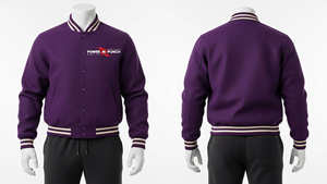 Chaqueta de Béisbol Personalizada con Estampado Invernal, Unisex, Estilo Urbano, Deportiva, Casual, Lisa, sin Estampado, Universitaria, con Cuello Alto - Product Image 3