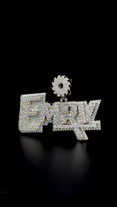 Colgante personalizado de moissanita VVS, colgante de doble capa con nombre inicial único, colgante de letra, joyería personalizada de Hip Hop PARA EL A-Z - Product Image 3