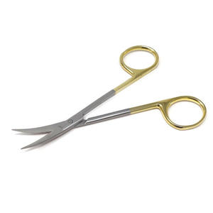 Tijeras Quirúrgicas de Carburo de Tungsteno Iris de 4.5 Pulgadas, Curvas, de Acero Inoxidable, Manuales, de Alta Calidad, Precisión Médica, Dental y Veterinaria - Product Image 1