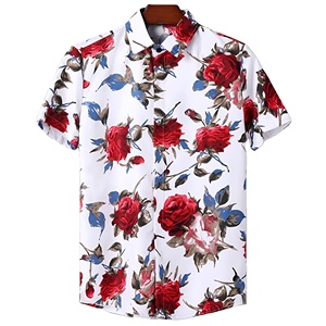 Chemise Hawaïenne de Haute Qualité à Imprimé Floral, Boutonnée, Col Revers, Personnalisée, en Lin Respirant et Doux, Tendance, Imprimée, pour la Plage - Product Image 5