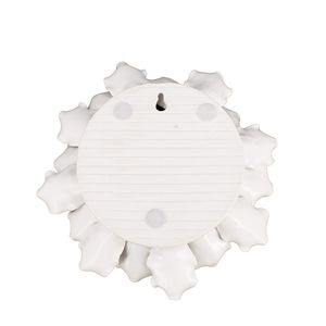 Handmade Cream Ceramic <b>Flower</b> <b>Wall</b> Decor Accent D7.3x2.8 As a Stylish <b>Wall</b> Decal - Product Image 6