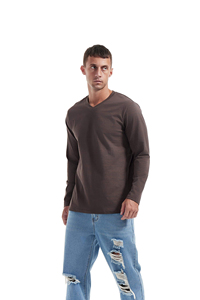 Camiseta casual para hombre con impresión de logotipo personalizado, 100% algodón, tejido ligero, cuello en V, manga corta. - Product Image 3