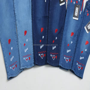 Wholesale Kids Girls <b>Elastic</b> <b>Waist</b> <b>Jeans</b> Casual Flare Bell Bottom <b>Jeans</b> Denim Pants with Pocket Bangladesh Denim Pant in Stock - Product Image 5