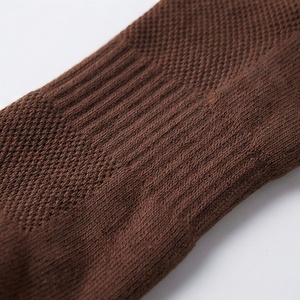 Brown Crew <b>Socks</b> Geometric Pattern Breathable Polyester Spandex <b>Running</b> Athletic <b>Socks</b> for Adults Autumn Season - Product Image 5