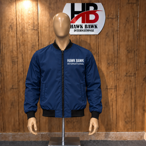Blouson Bomber Homme Personnalisé Coupe-Vent à Fermeture Éclair – Vêtement d'extérieur Décontracté Coupe Droite Couleur Unie Tissu Résistant au Vent Option Fermeture Éclair sur le Devant - Product Image 1
