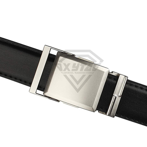 Ceintures en cuir véritable pour hommes, fabrication sur mesure, vente en gros, boucle automatique de luxe, ceintures à cliquet, ceintures de costume noires - Product Image 5